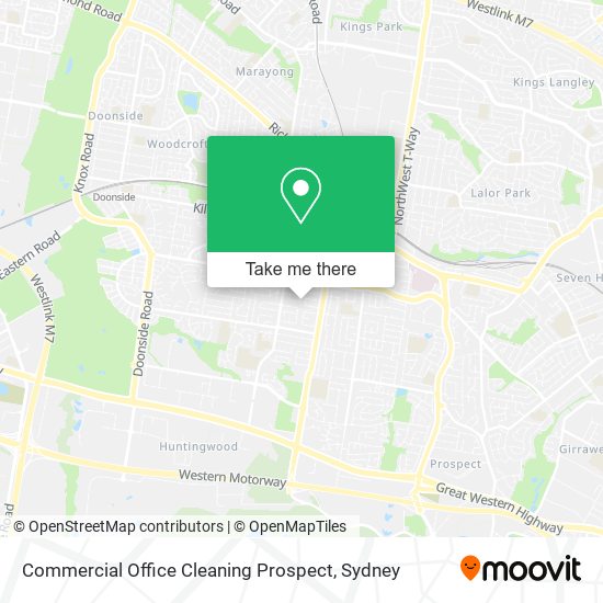 Commercial Office Cleaning Prospect map
