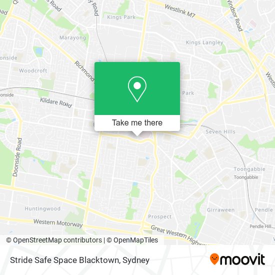 Mapa Stride Safe Space Blacktown