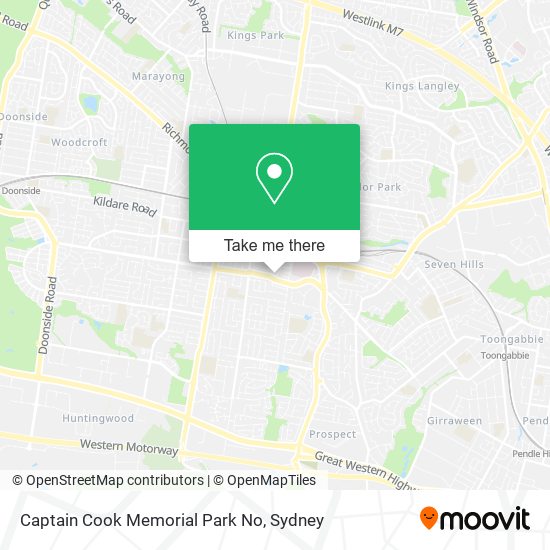 Mapa Captain Cook Memorial Park No