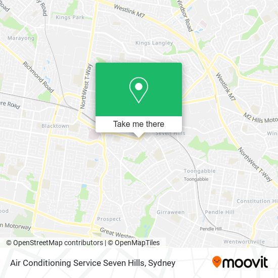 Air Conditioning Service Seven Hills map