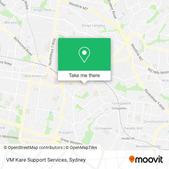 VM Kare Support Services map