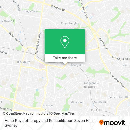 Vuno Physiotherapy and Rehabilitation Seven Hills map
