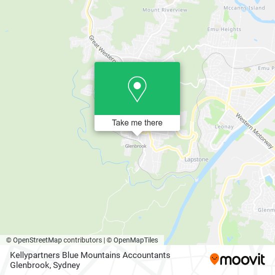 Kellypartners Blue Mountains Accountants Glenbrook map