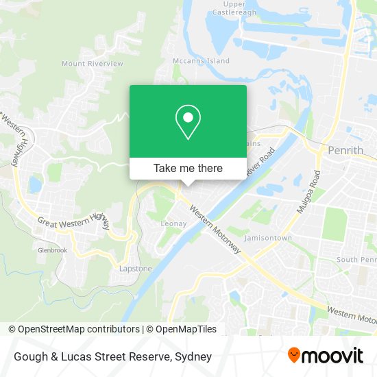 Mapa Gough & Lucas Street Reserve