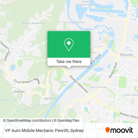 Mapa VP Auto Mobile Mechanic Penrith