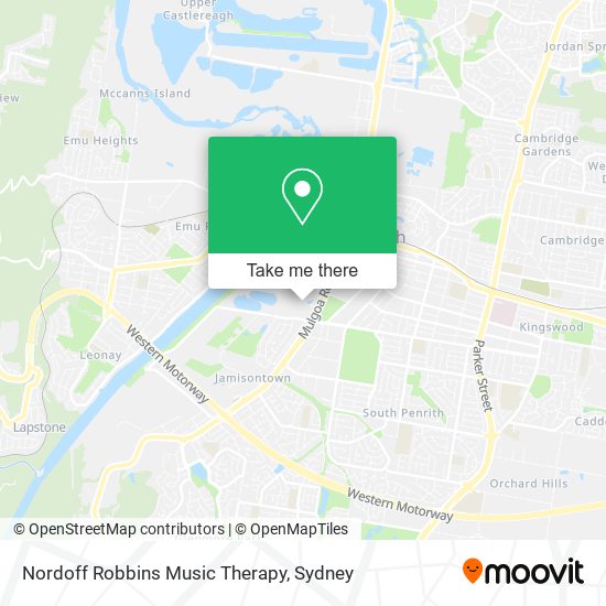 Nordoff Robbins Music Therapy map