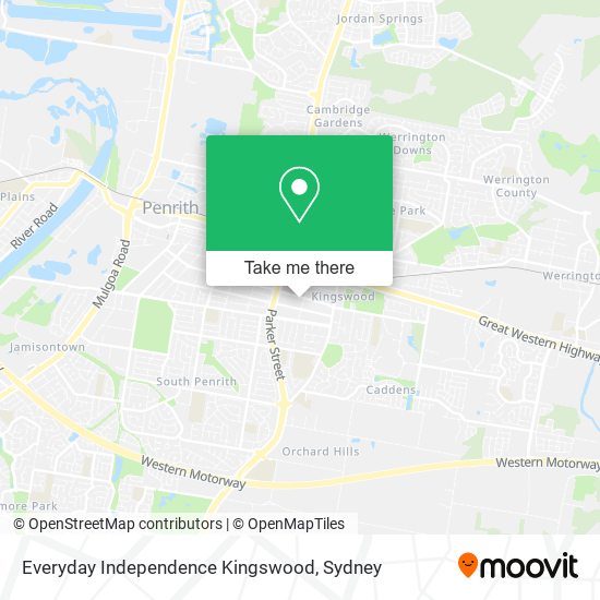 Mapa Everyday Independence Kingswood