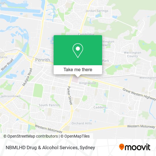 Mapa NBMLHD Drug & Alcohol Services