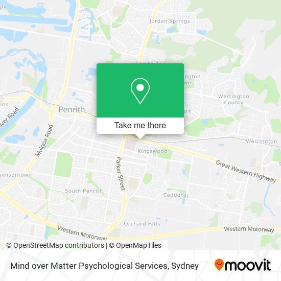 Mind over Matter Psychological Services map