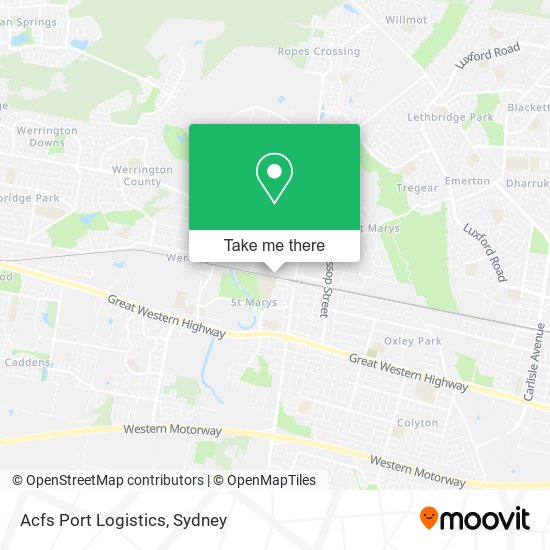 Acfs Port Logistics map