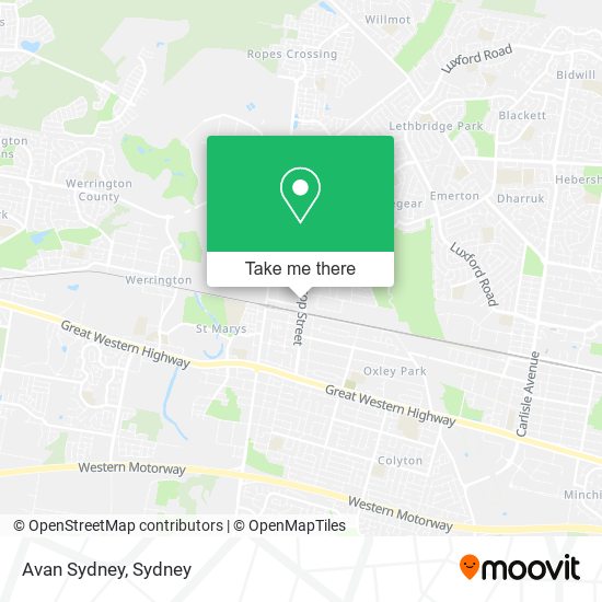 Avan Sydney map