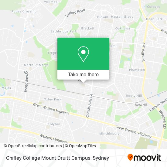 Mapa Chifley College Mount Druitt Campus