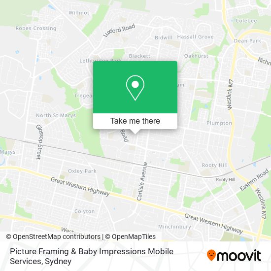 Picture Framing & Baby Impressions Mobile Services map