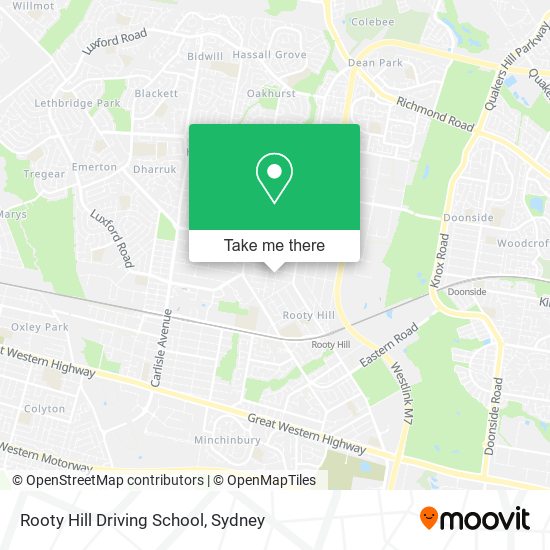Mapa Rooty Hill Driving School