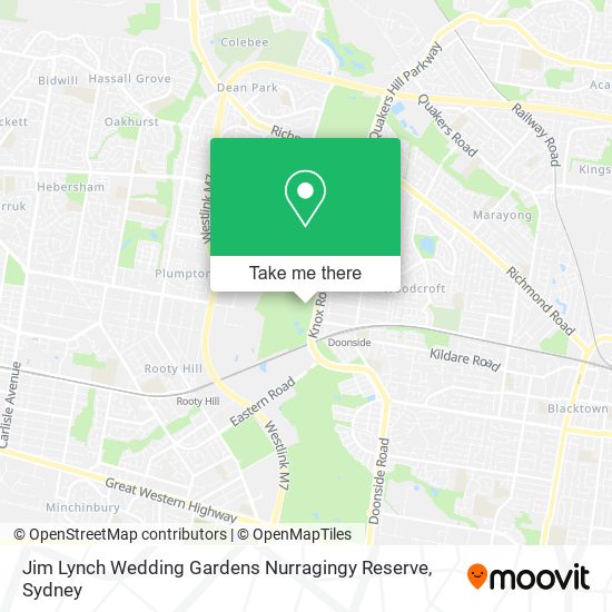 Jim Lynch Wedding Gardens Nurragingy Reserve map