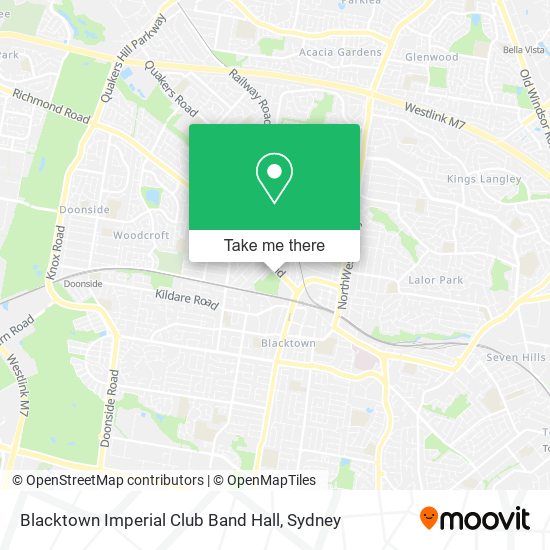 Mapa Blacktown Imperial Club Band Hall