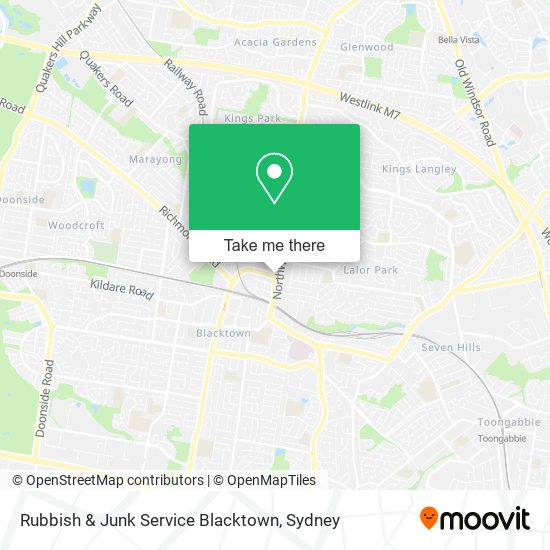 Mapa Rubbish & Junk Service Blacktown