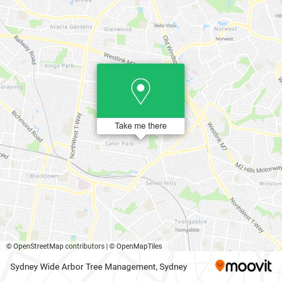 Mapa Sydney Wide Arbor Tree Management