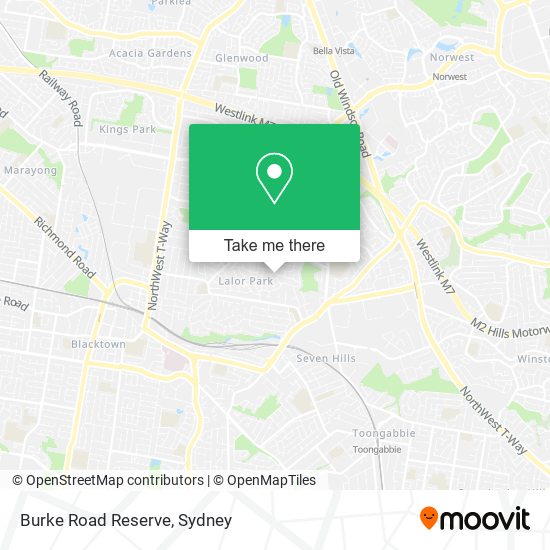 Mapa Burke Road Reserve