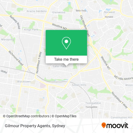 Gilmour Property Agents map