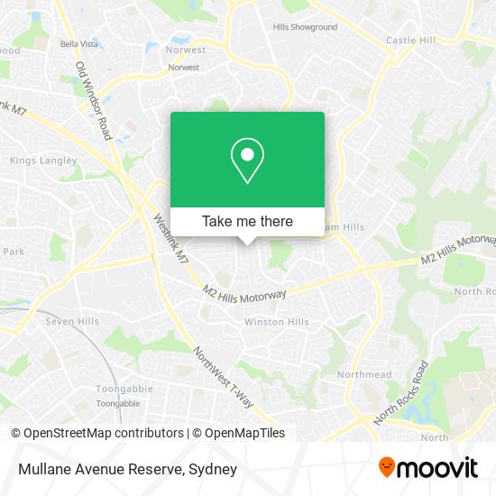 Mapa Mullane Avenue Reserve