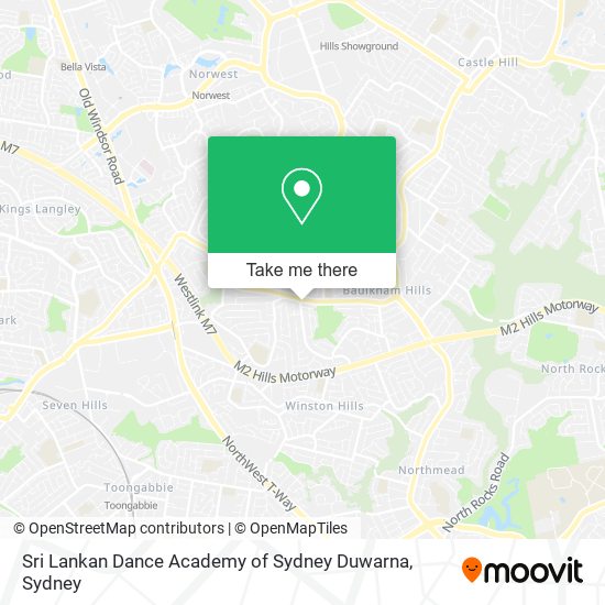 Mapa Sri Lankan Dance Academy of Sydney Duwarna