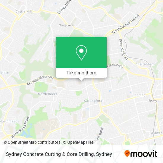 Mapa Sydney Concrete Cutting & Core Drilling