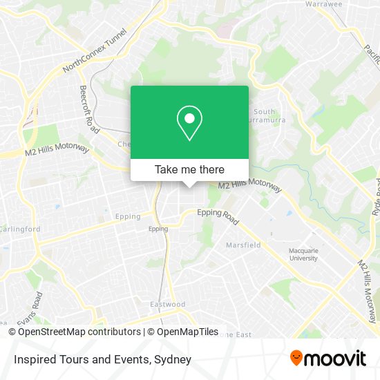 Inspired Tours and Events map