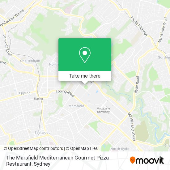 Mapa The Marsfield Mediterranean Gourmet Pizza Restaurant