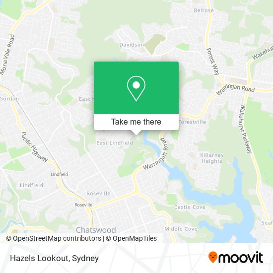 Hazels Lookout map