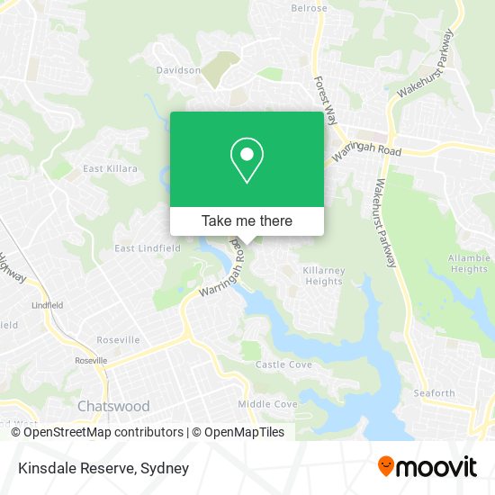 Kinsdale Reserve map