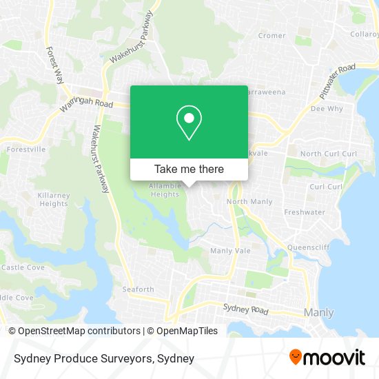 Sydney Produce Surveyors map