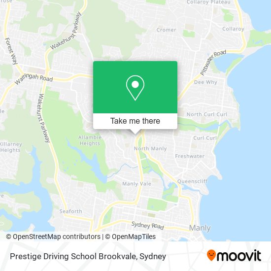Mapa Prestige Driving School Brookvale