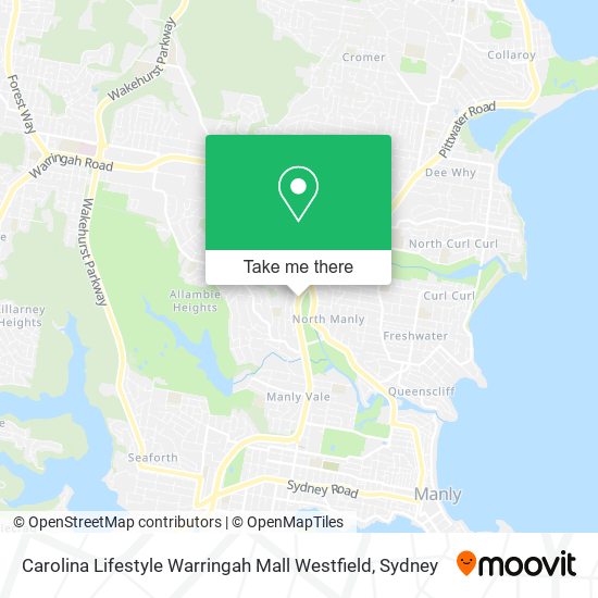 Carolina Lifestyle Warringah Mall Westfield map