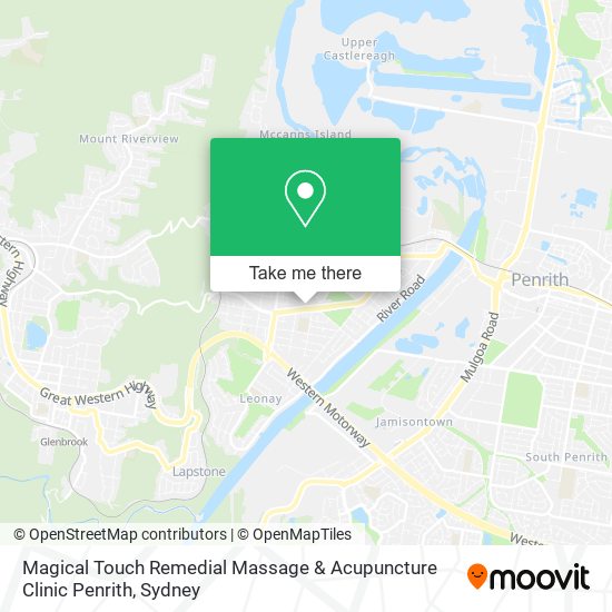 Mapa Magical Touch Remedial Massage & Acupuncture Clinic Penrith