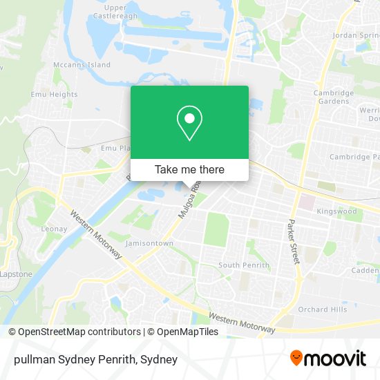 Mapa pullman Sydney Penrith