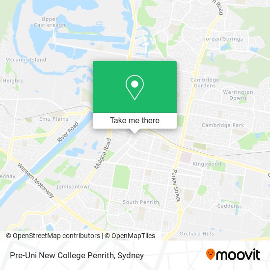 Pre-Uni New College Penrith map