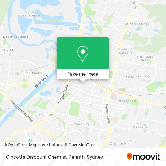 Cincotta Discount Chemist Penrith map