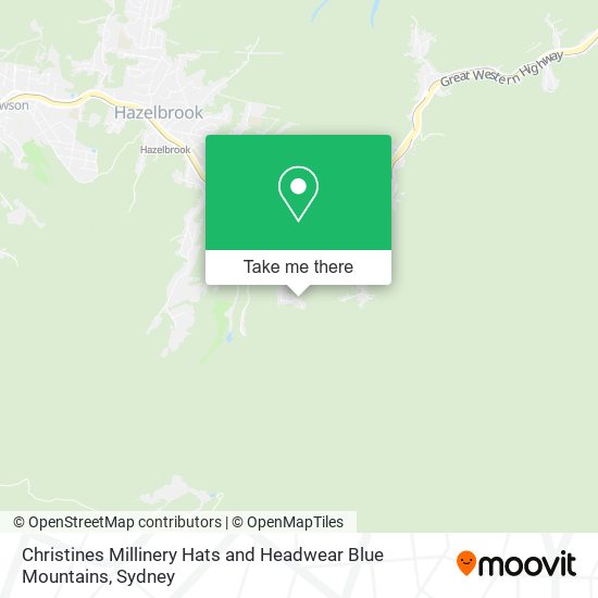 Mapa Christines Millinery Hats and Headwear Blue Mountains