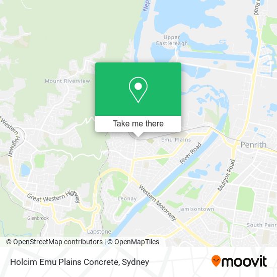 Mapa Holcim Emu Plains Concrete