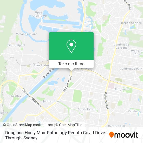 Douglass Hanly Moir Pathology Penrith Covid Drive-Through map