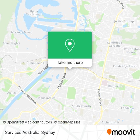 Services Australia map