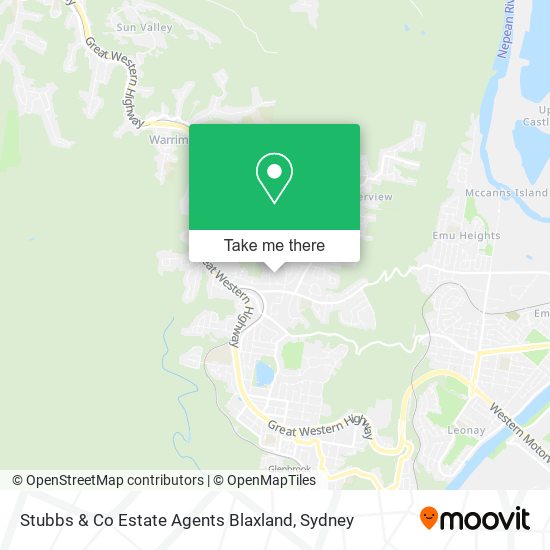 Mapa Stubbs & Co Estate Agents Blaxland