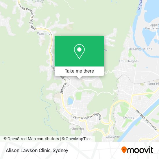 Alison Lawson Clinic map