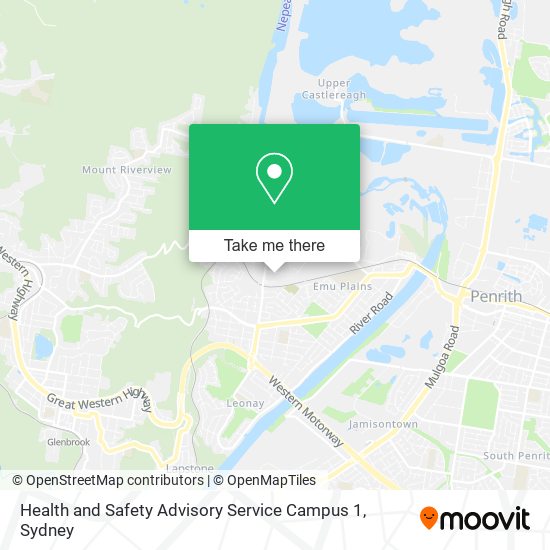 Health and Safety Advisory Service Campus 1 map