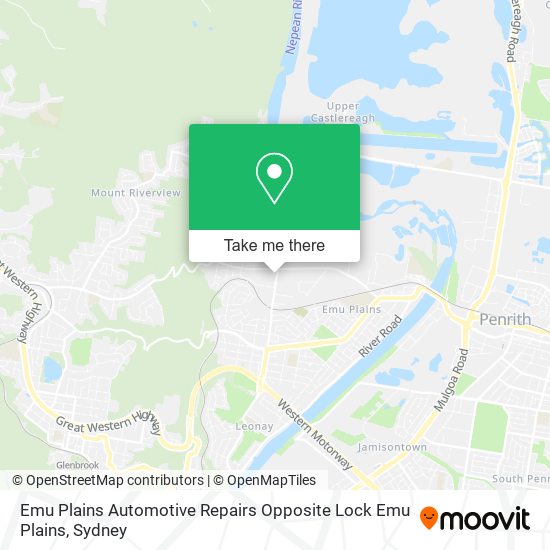 Emu Plains Automotive Repairs Opposite Lock Emu Plains map