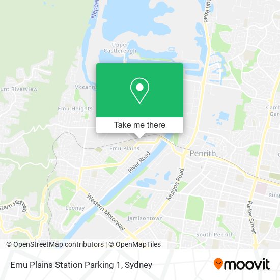 Emu Plains Station Parking 1 map