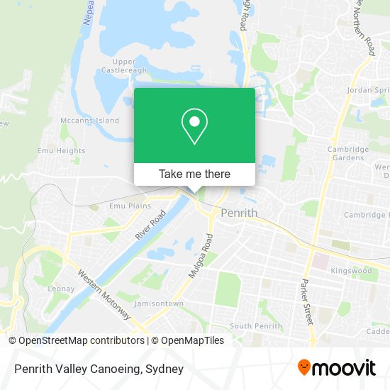 Penrith Valley Canoeing map