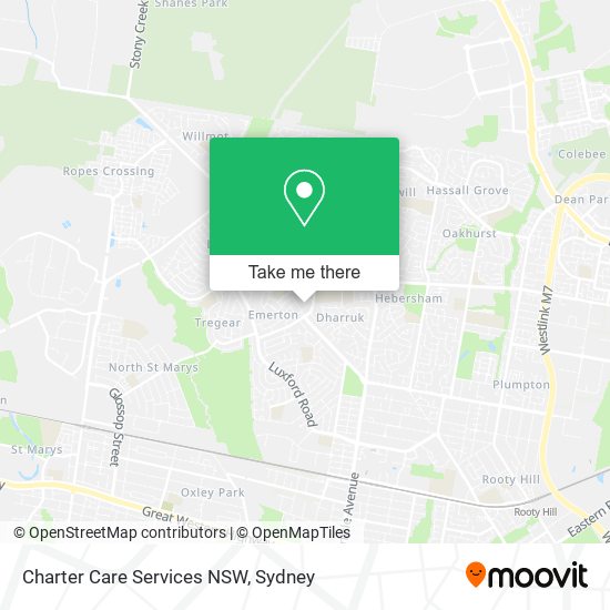 Mapa Charter Care Services NSW
