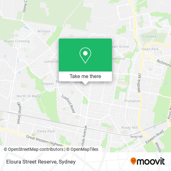Eloura Street Reserve map